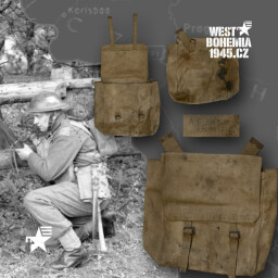  Originální britský batoh HAVERSACK M37 s jménem A. SLEIGH